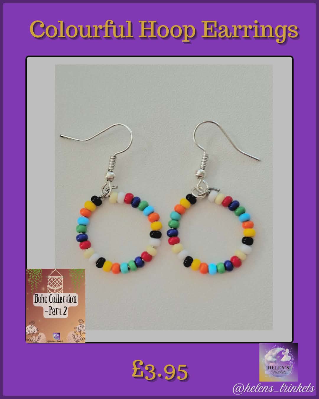 Colourful Hoop Earrings