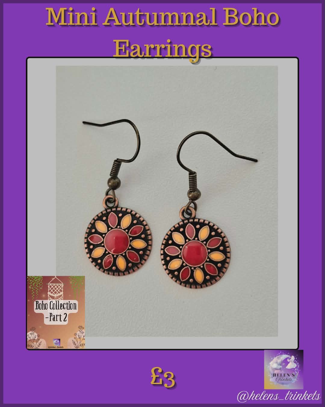 Mini Autumnal Boho Earrings