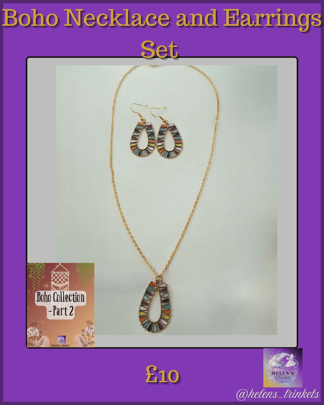 Boho Earring & necklace set