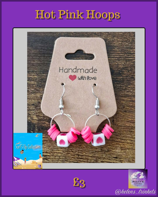 Hot Pink Hoops