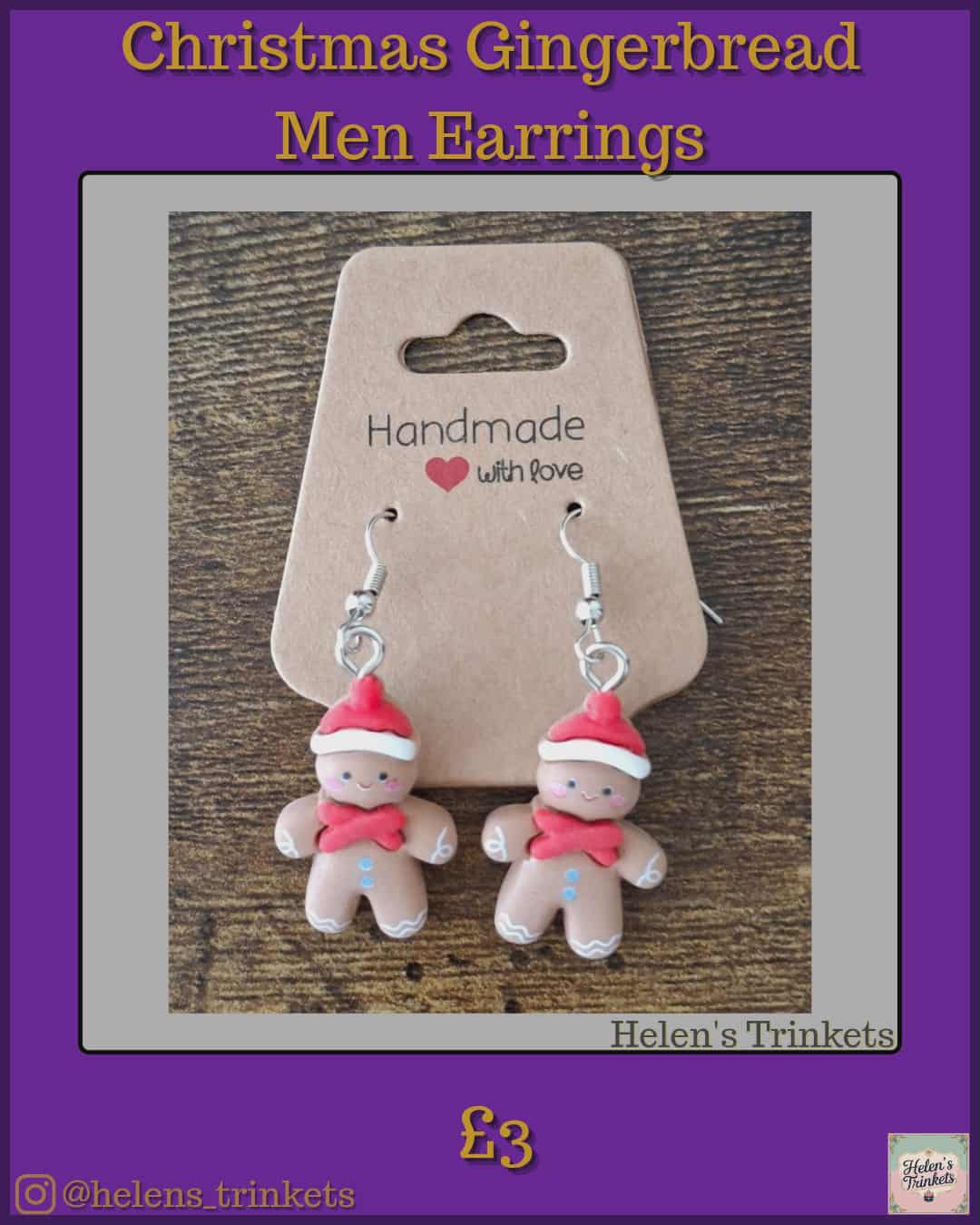 Christmas Gingerbread earrings 🎄