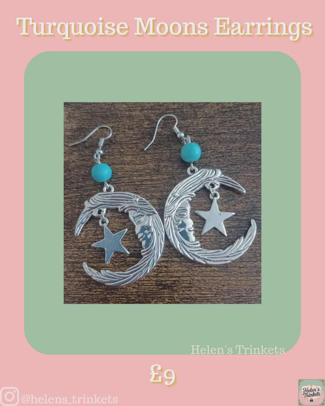 Turquoise Moon earrings