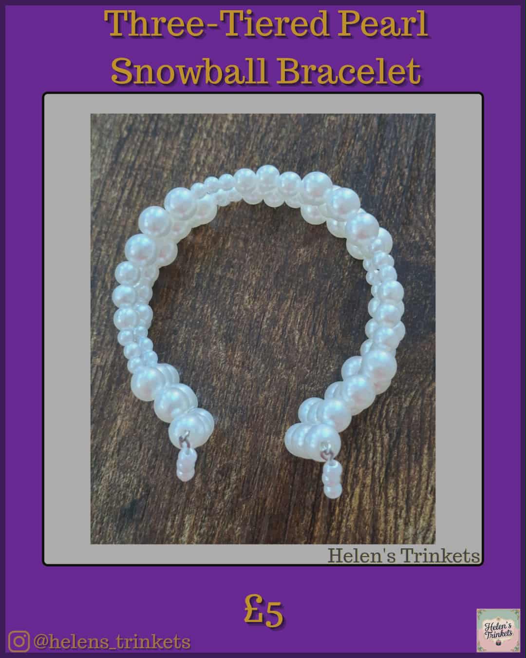 3 tier Snowball bracelet