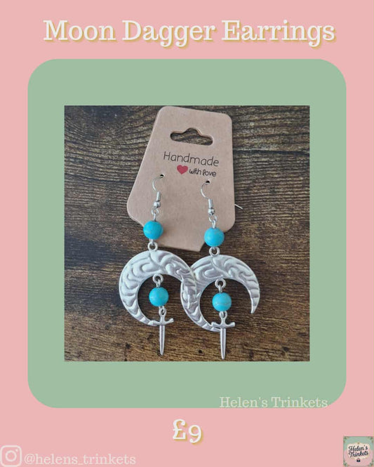 Moon & Dagger earrings