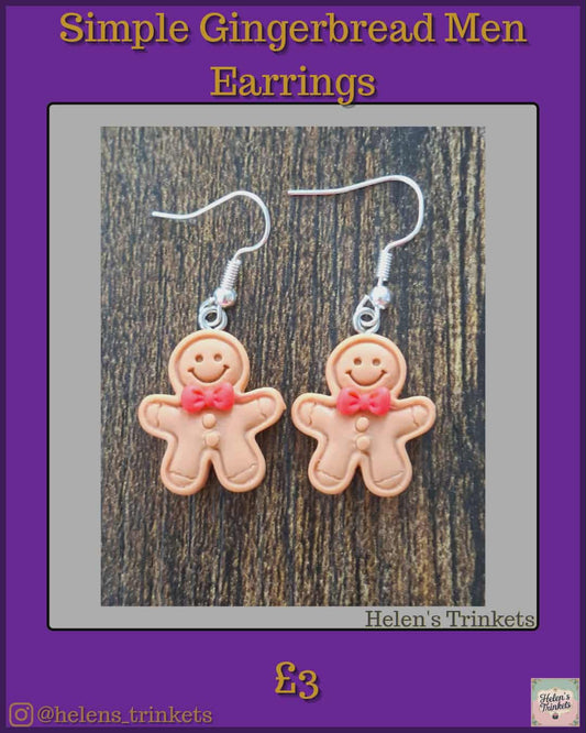 Simple gingerbread earrings