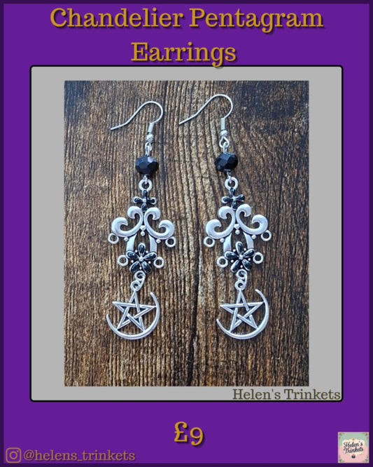Chandelier Pentagram Earrings