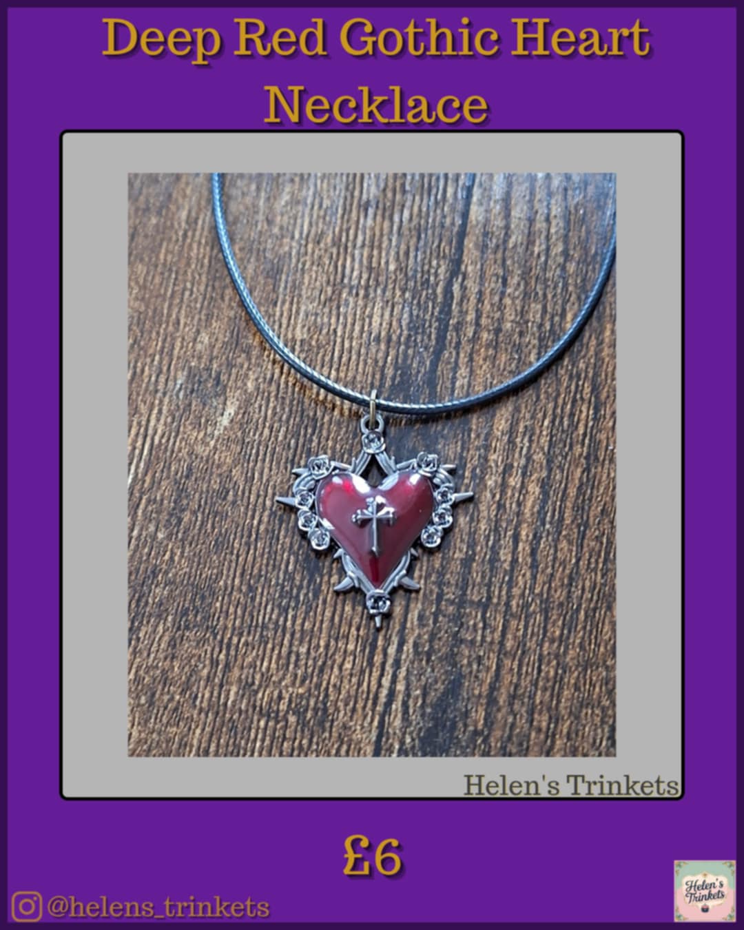 Gothic Heart Necklace