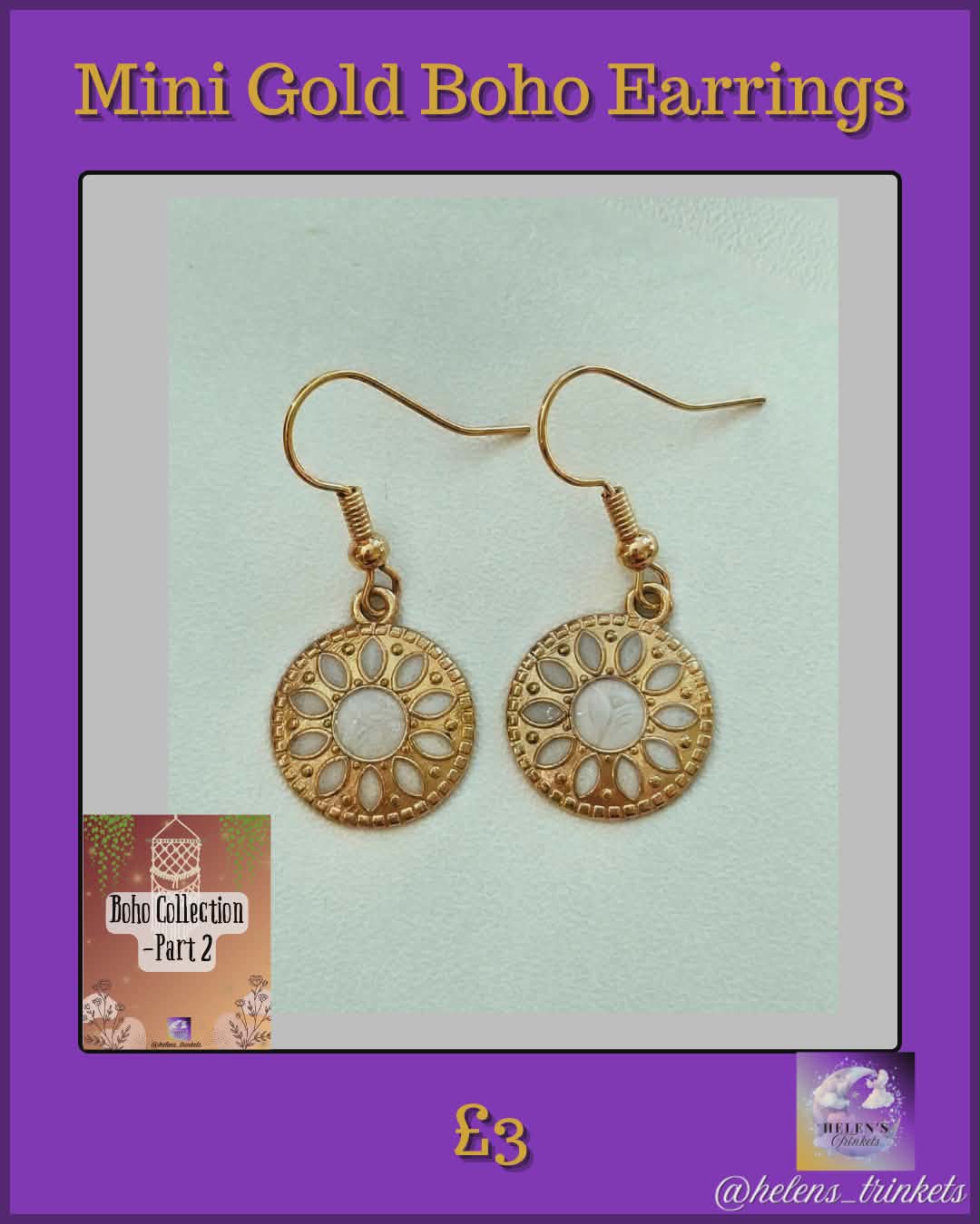 Mini Gold Boho Earrings