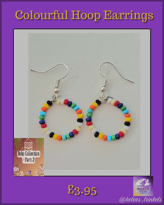 Colourful Hoop Earrings