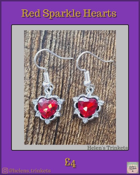 Red Sparkle Hearts