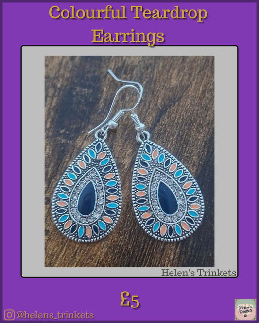 Colourful Teardrop Earrings