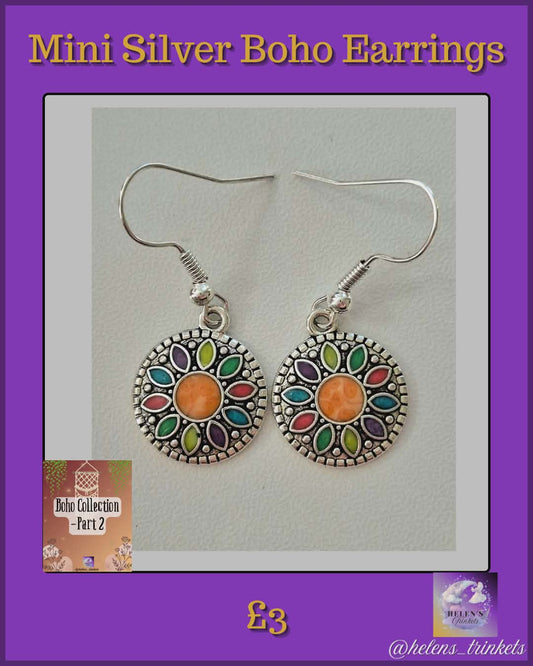 Mini Silver Boho Earrings