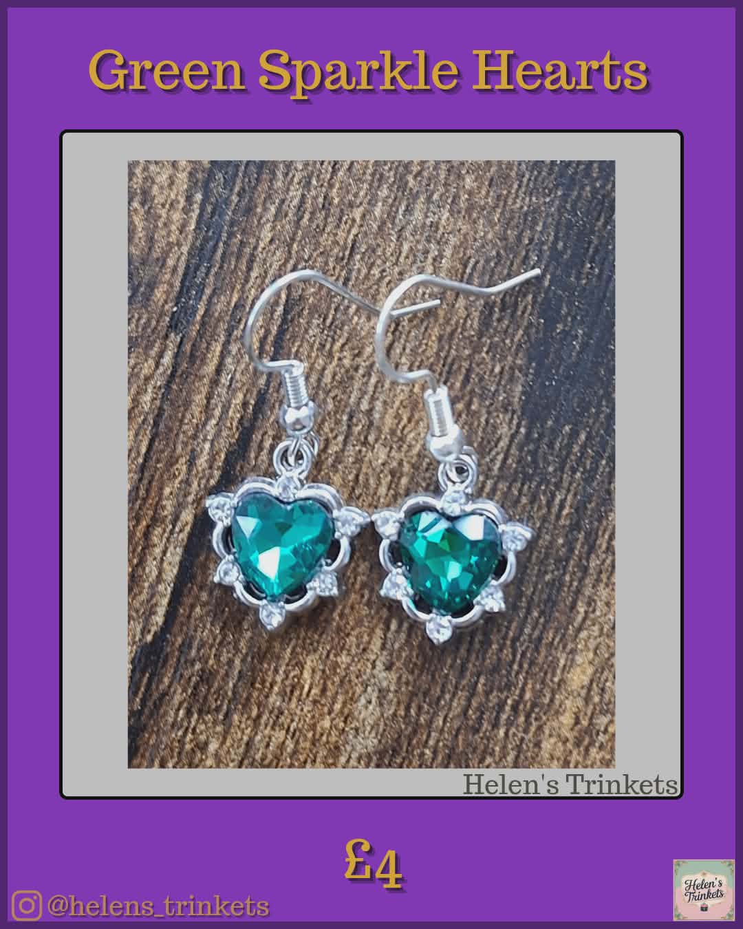 Green Sparkle Heart