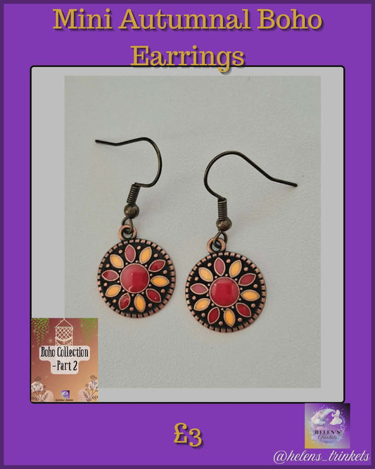 Mini Autumnal Boho Earrings