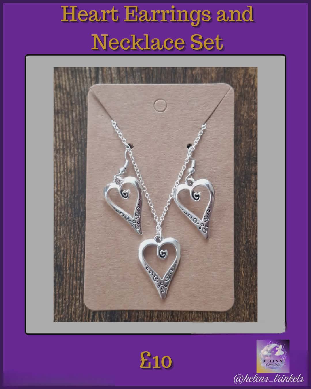 Heart Earrings & Necklace set